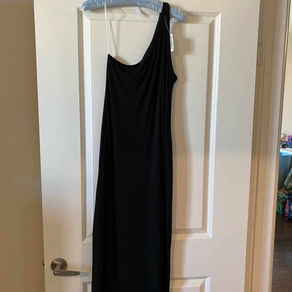 UltraLite One-Shoulder Rib-Knit Knee-Length Dress for Women